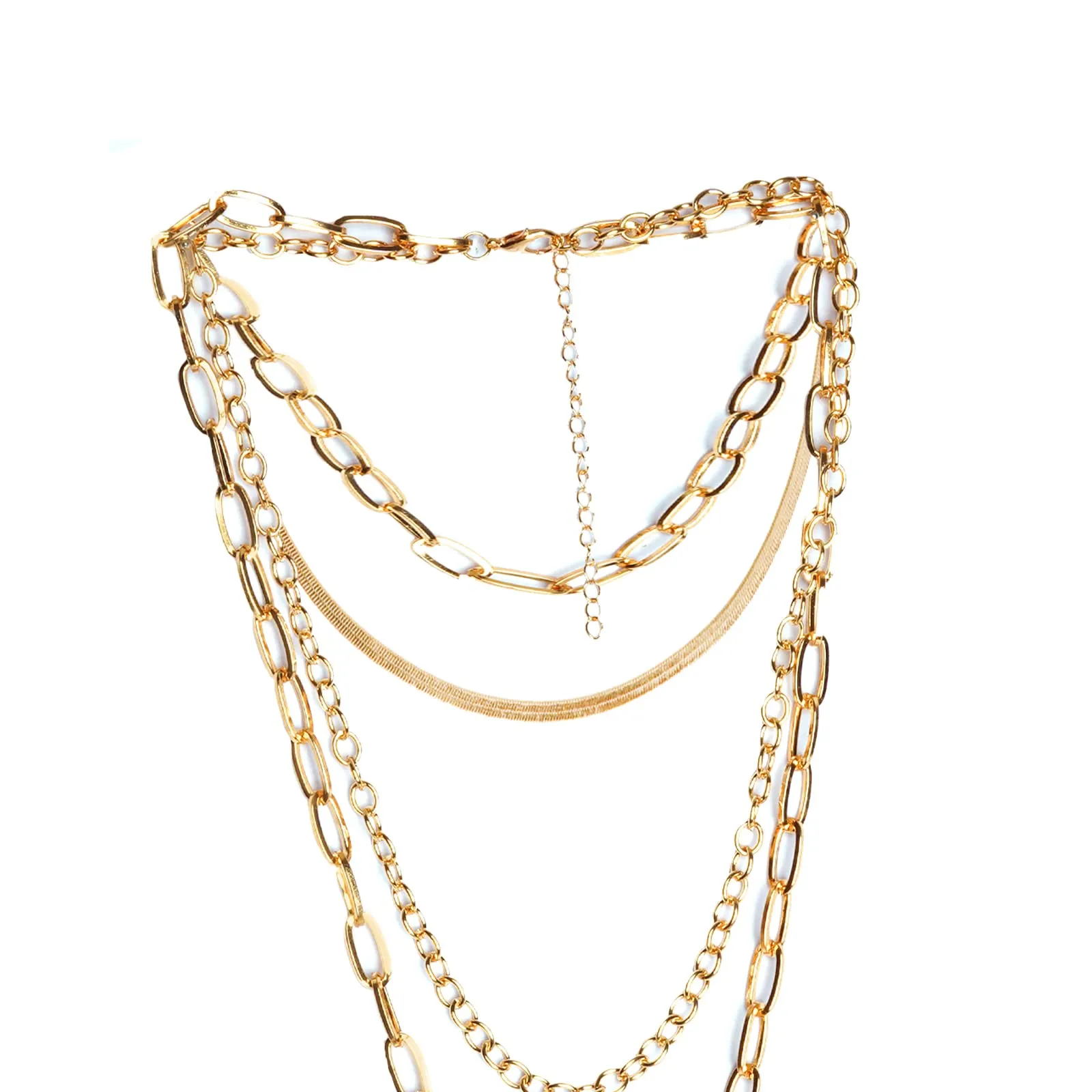 Joker & Witch Luna Multi Layered Link Chain Necklace