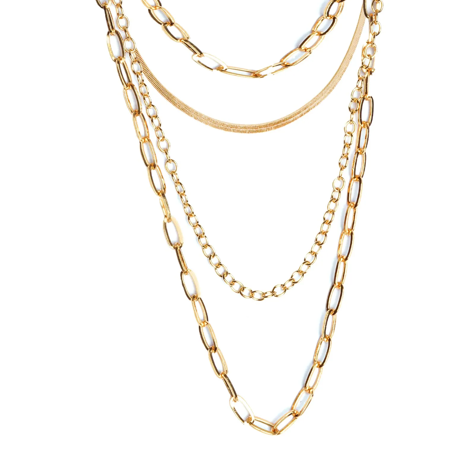 Joker & Witch Luna Multi Layered Link Chain Necklace