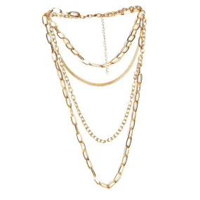 Joker & Witch Luna Multi Layered Link Chain Necklace