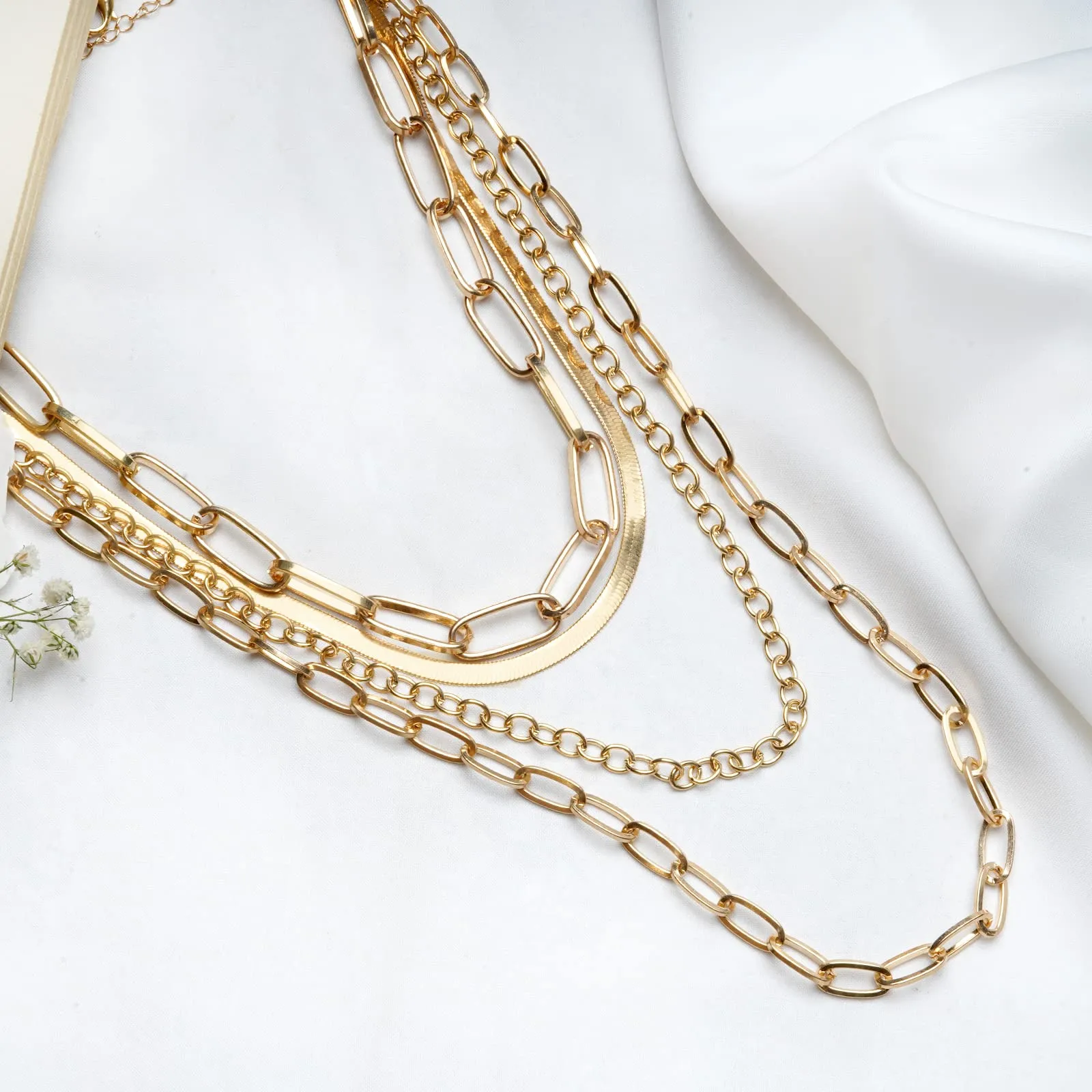 Joker & Witch Luna Multi Layered Link Chain Necklace