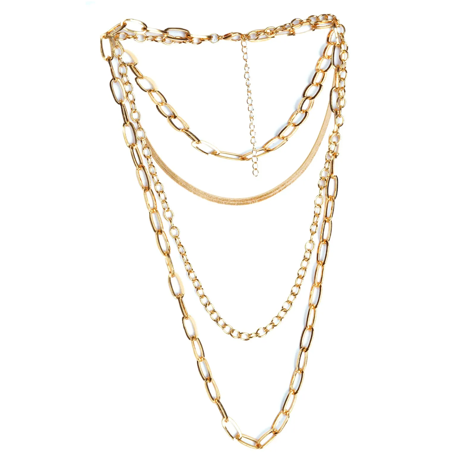 Joker & Witch Luna Multi Layered Link Chain Necklace