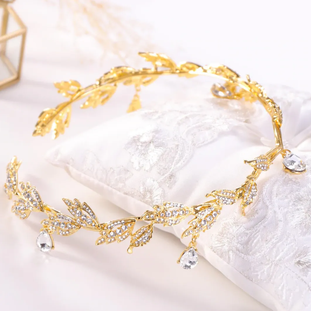 Just Pixie Waterdrop Tiara in Gold