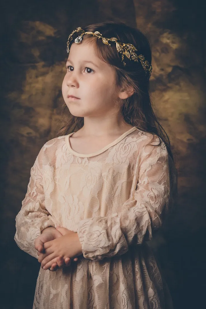 Just Pixie Waterdrop Tiara in Gold