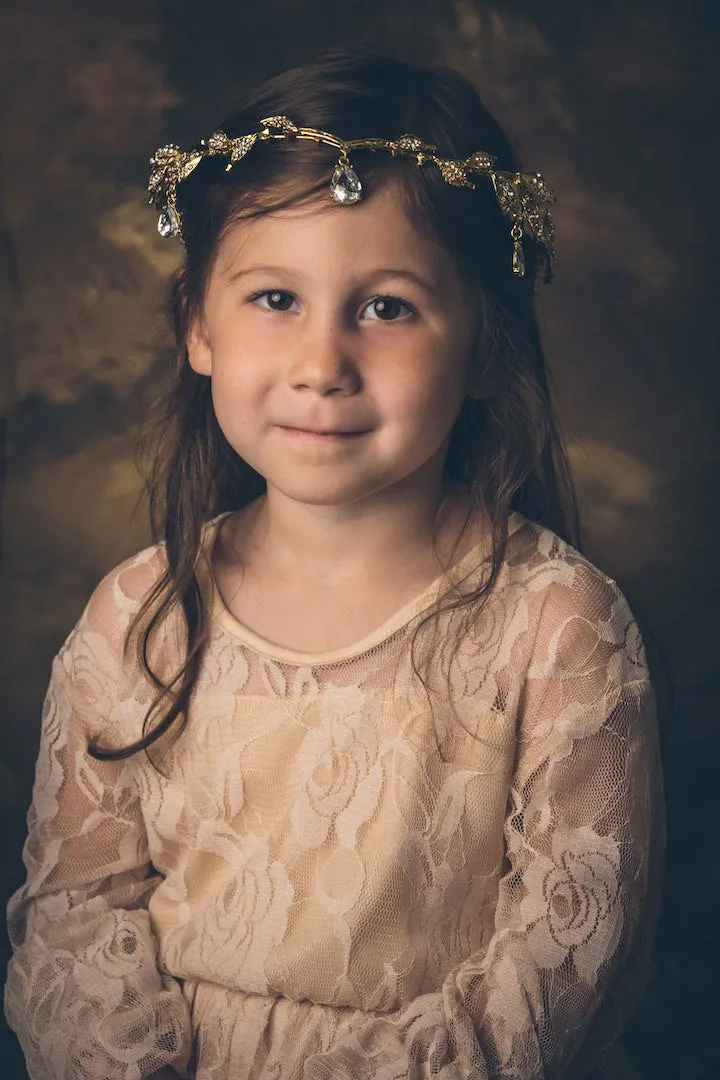 Just Pixie Waterdrop Tiara in Gold