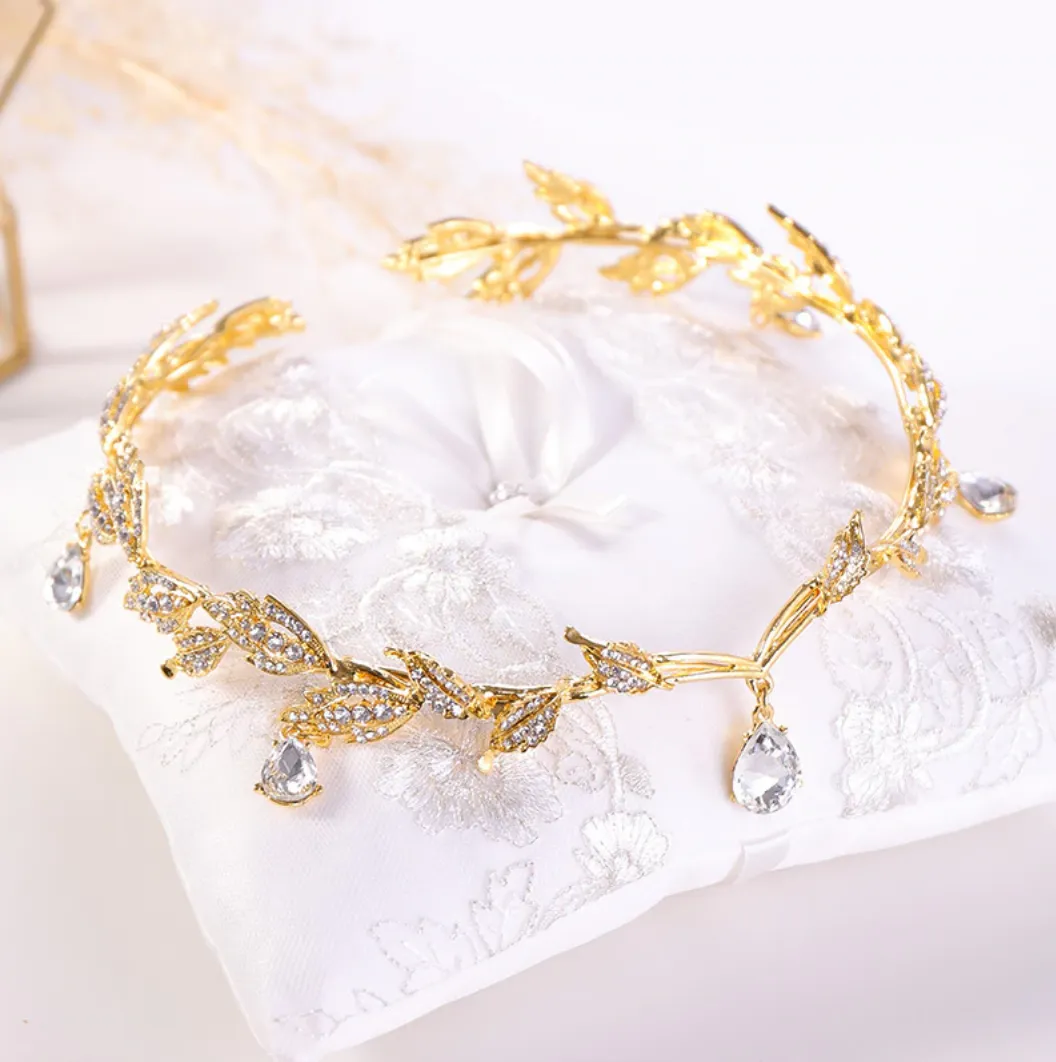 Just Pixie Waterdrop Tiara in Gold