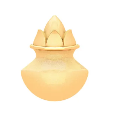 Kalash Themed 22k Simplistic Gold Pendant Set  From Goldlites Collection
