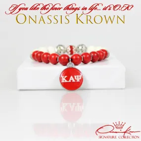 Kappa Greek Letter Bead Bracelet