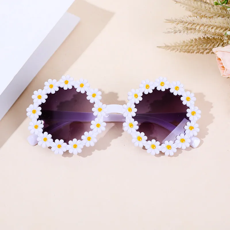 Kids Floral Sunglasses Stylish Sun Protection for Outdoor Adventure