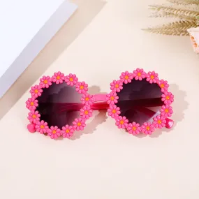 Kids Floral Sunglasses Stylish Sun Protection for Outdoor Adventure
