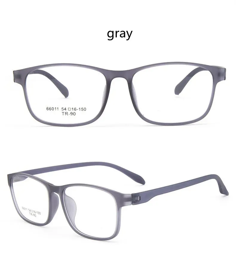 Kocolior Unisex Full Rim Square Tr 90 Hyperopic Reading Glasses 66011