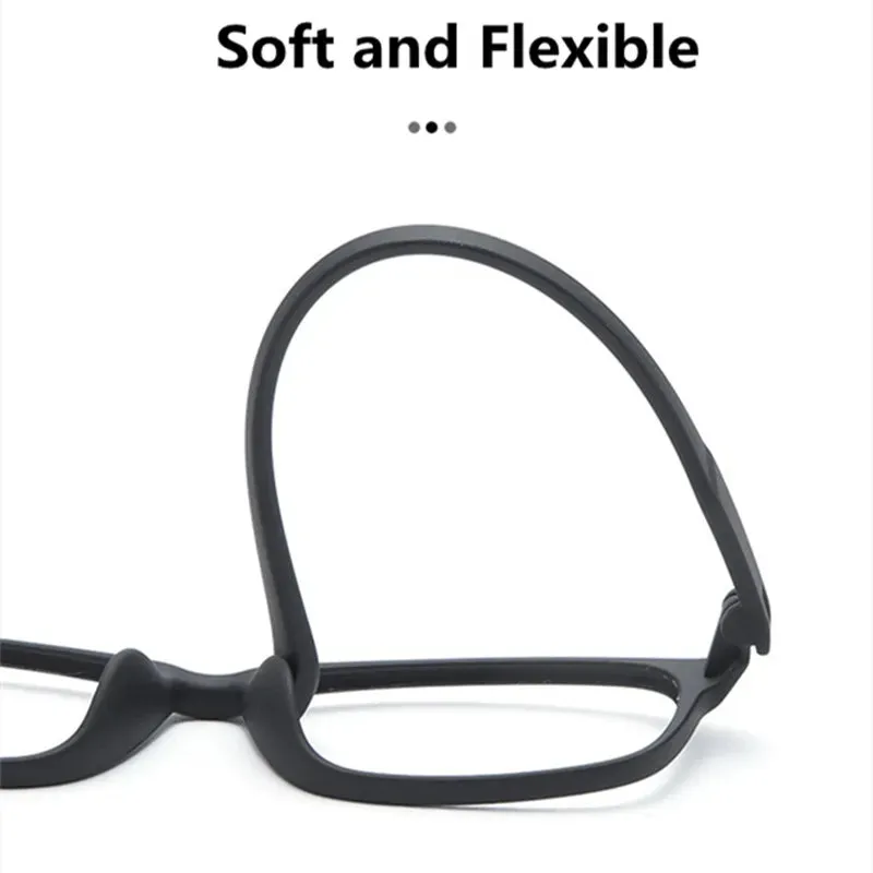 Kocolior Unisex Full Rim Square Tr 90 Hyperopic Reading Glasses 66011