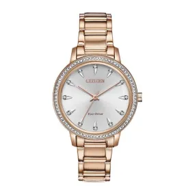 Ladies Bracelet Dress Stainless Steel Rose Gold Watch FE7043-55A