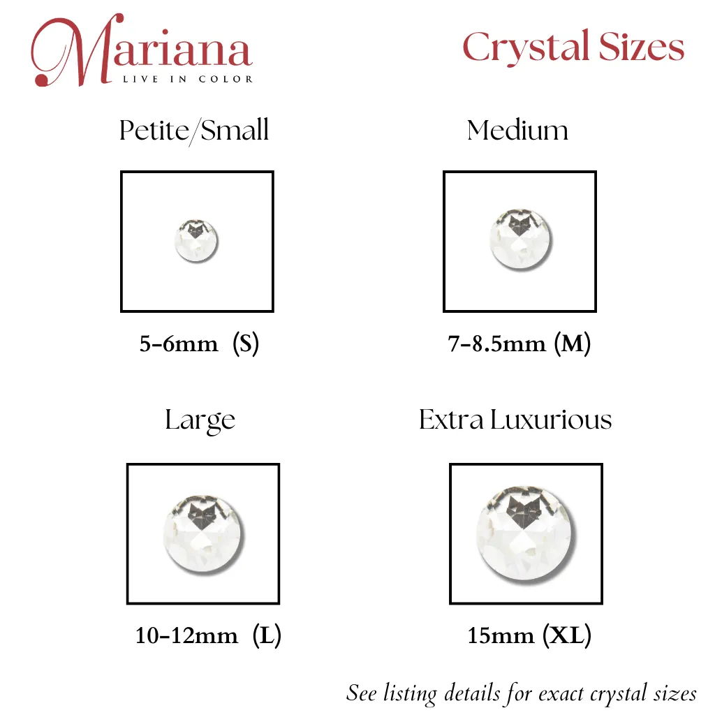 Large Rosette and Marquise Bracelet "Cascade" - Rhodium