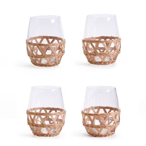 Lattice Stemless Wine Glasses