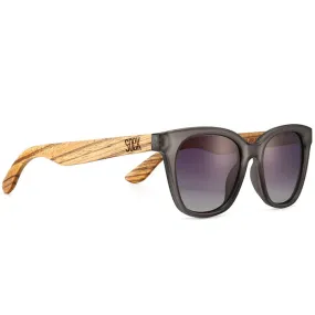 Lila Grace Charcoal Grey Black Gradient Lens l Walnut Arms
