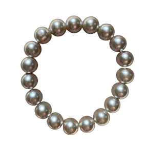 Lizard Grey Pearl 10mm Bracelet