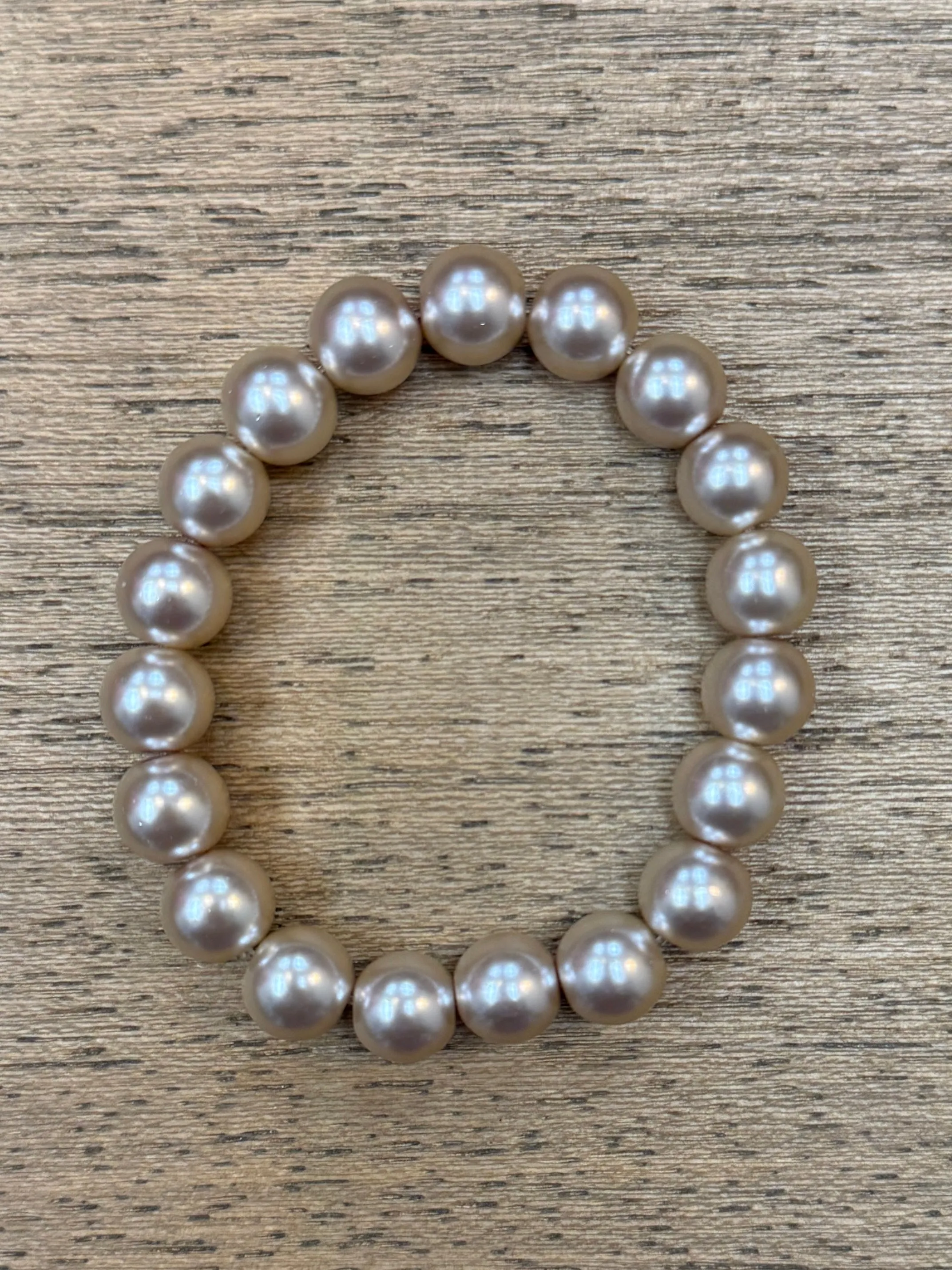 Lizard Grey Pearl 10mm Bracelet