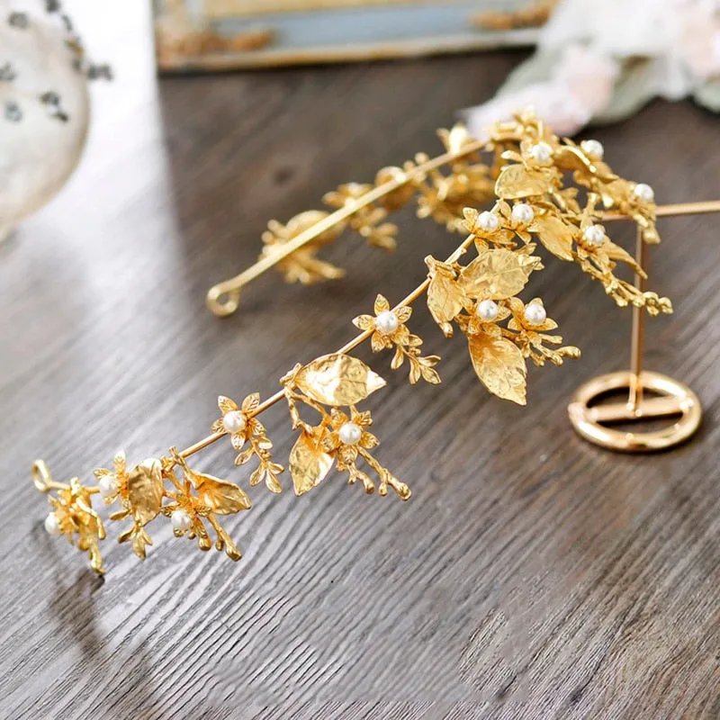 Lovely Gold Leaf Tiara