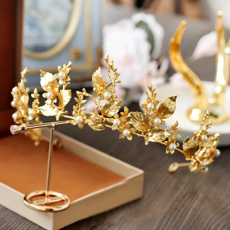 Lovely Gold Leaf Tiara