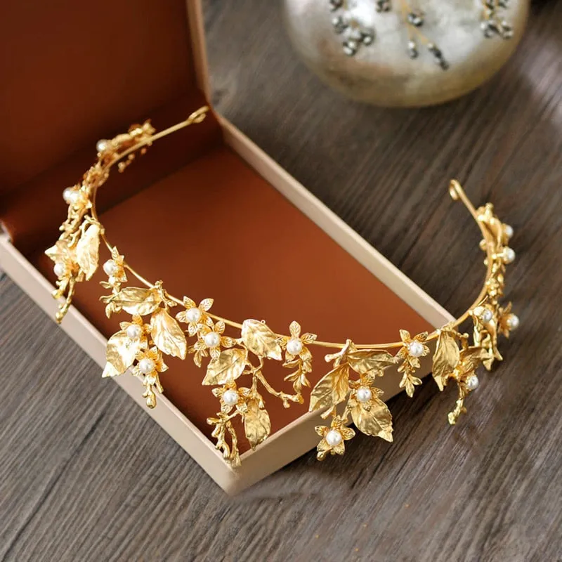 Lovely Gold Leaf Tiara