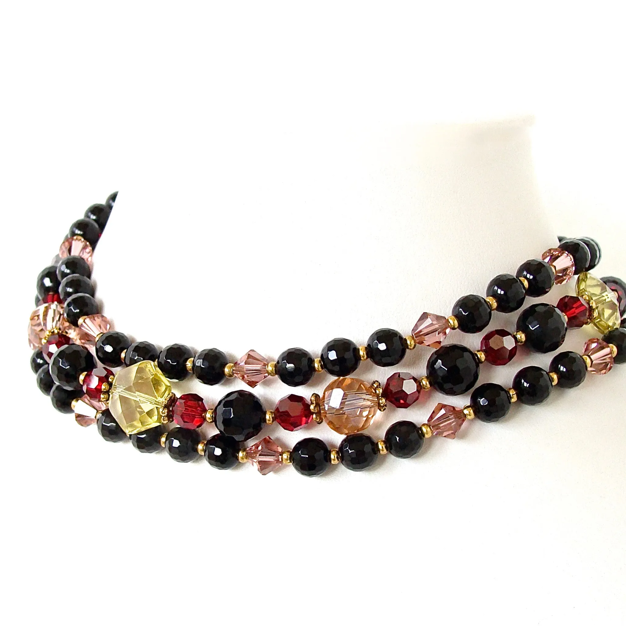Lyra: Black Beaded Choker