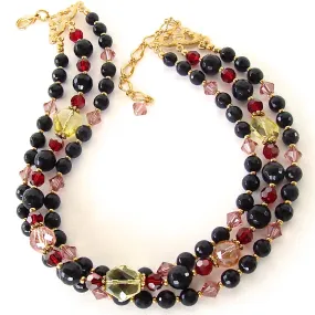 Lyra: Black Beaded Choker