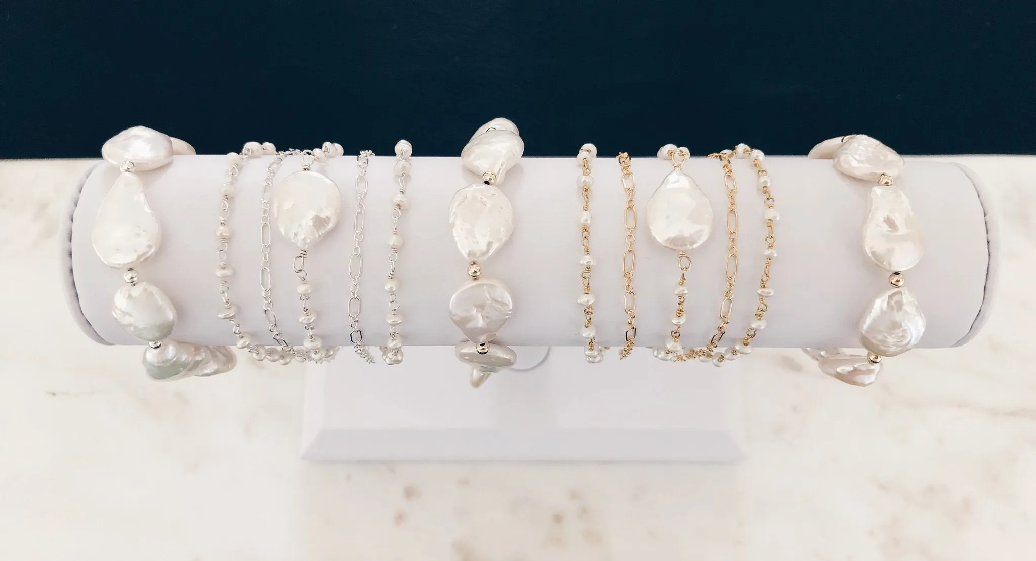 Mac and Ry - Freshwater Coin Pearl Bracelet