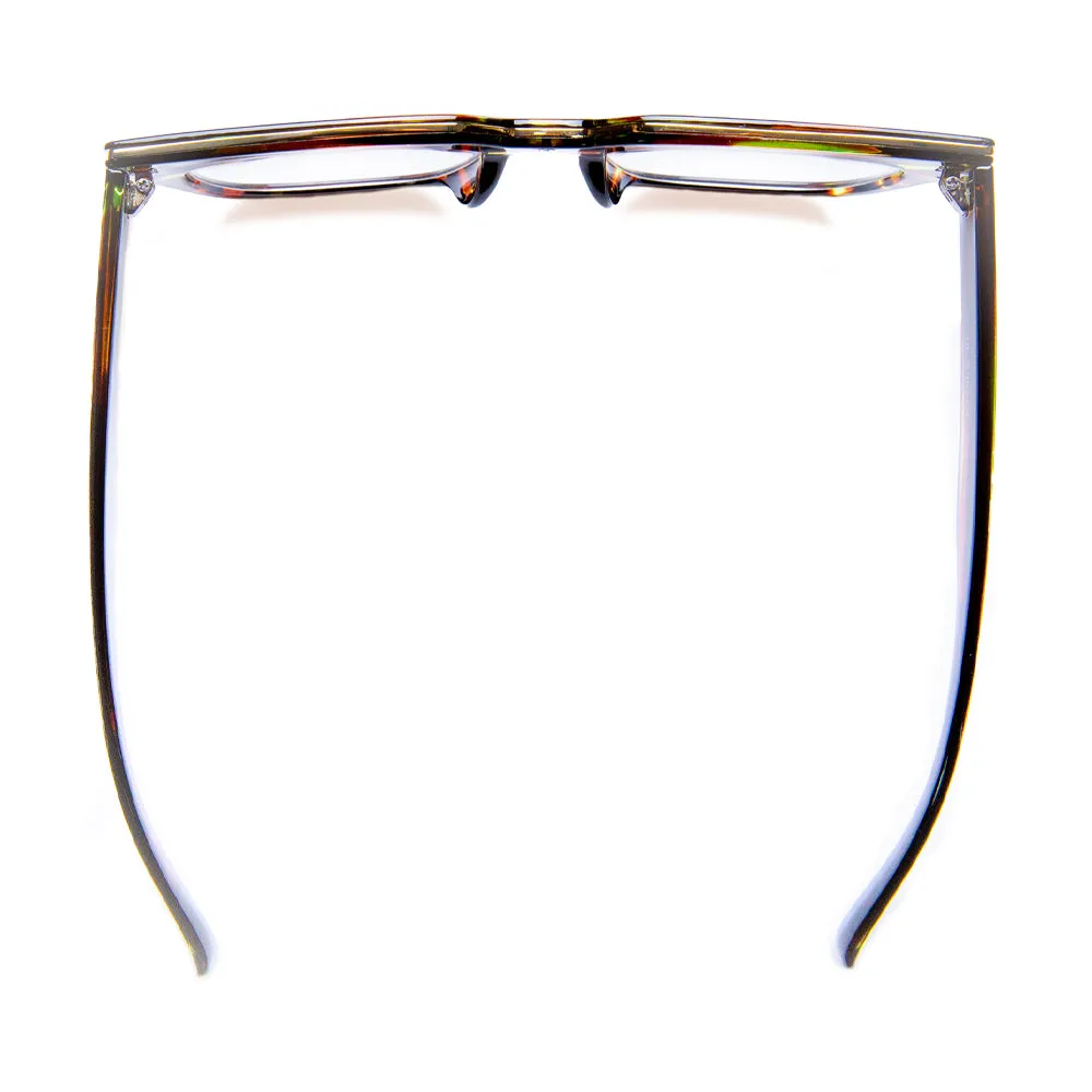 MADISON | Brown | Green Streaks | Gold Rim