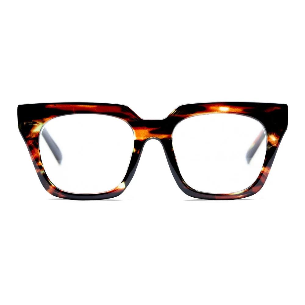 MADISON | Brown | Green Streaks | Gold Rim