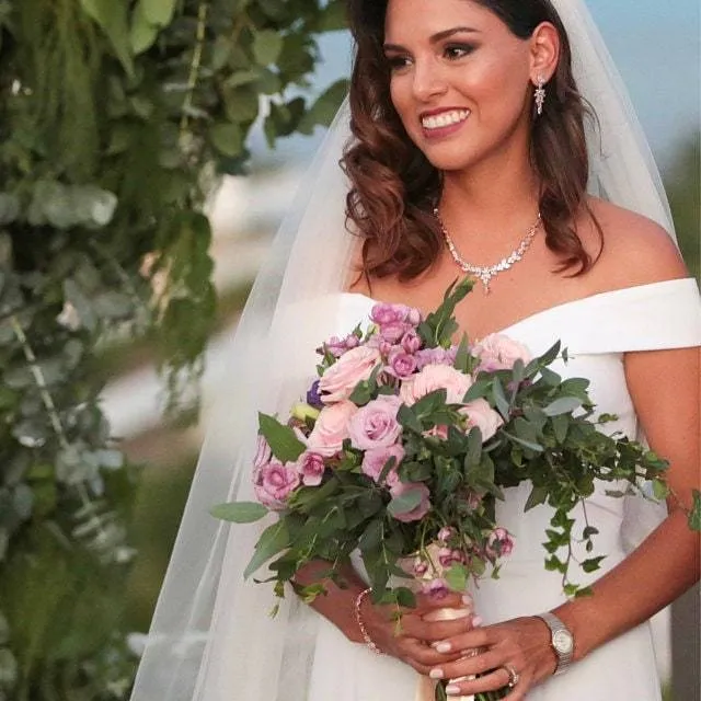Megan -  Bridal Crystal Teardrop Earrings