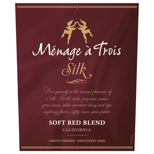 Menage a Trois Silk Red Wine, 750 ml Bottle