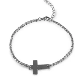 Men's Cross Bracelet <br> Glossy