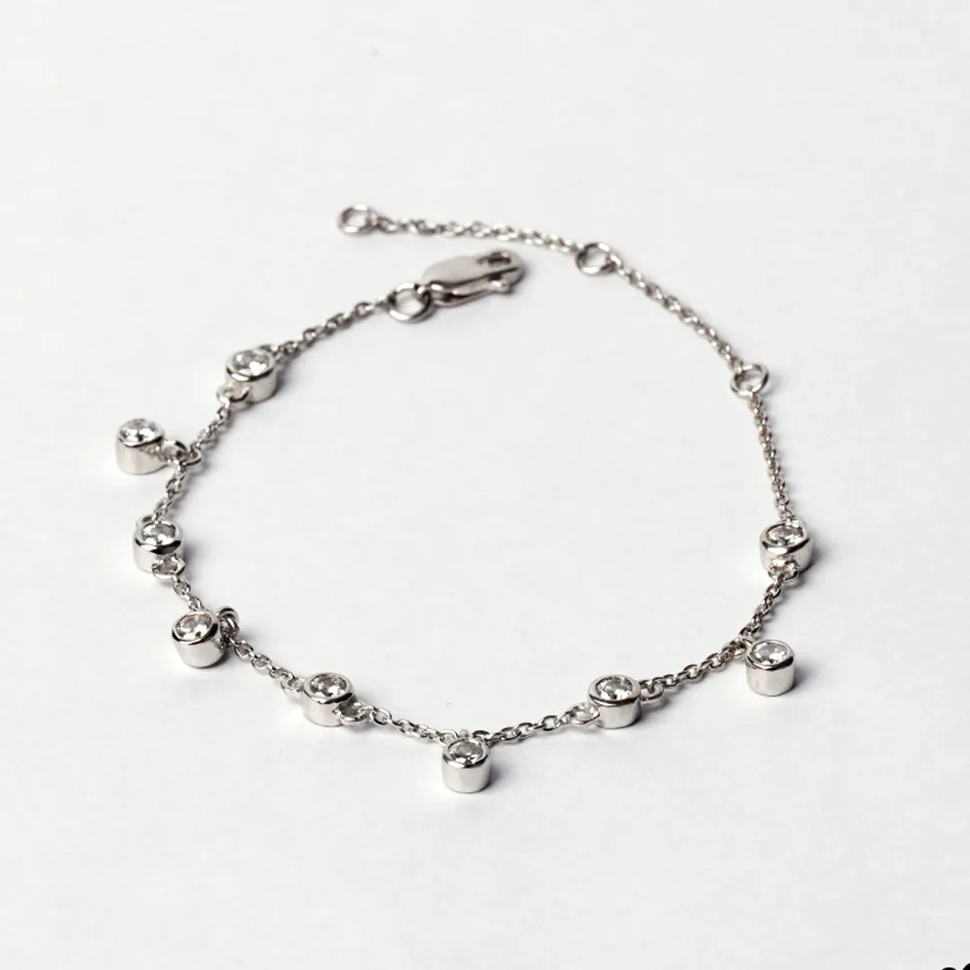 Mi Amor 925 Sterling Silver Zircon Bracelet