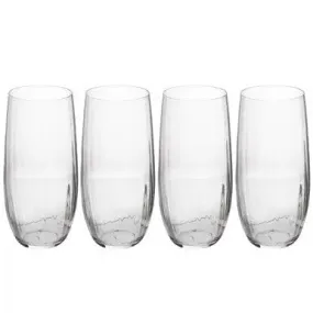 Mikasa Treviso 4-Piece Crystal Highball Glass Set, 400ml