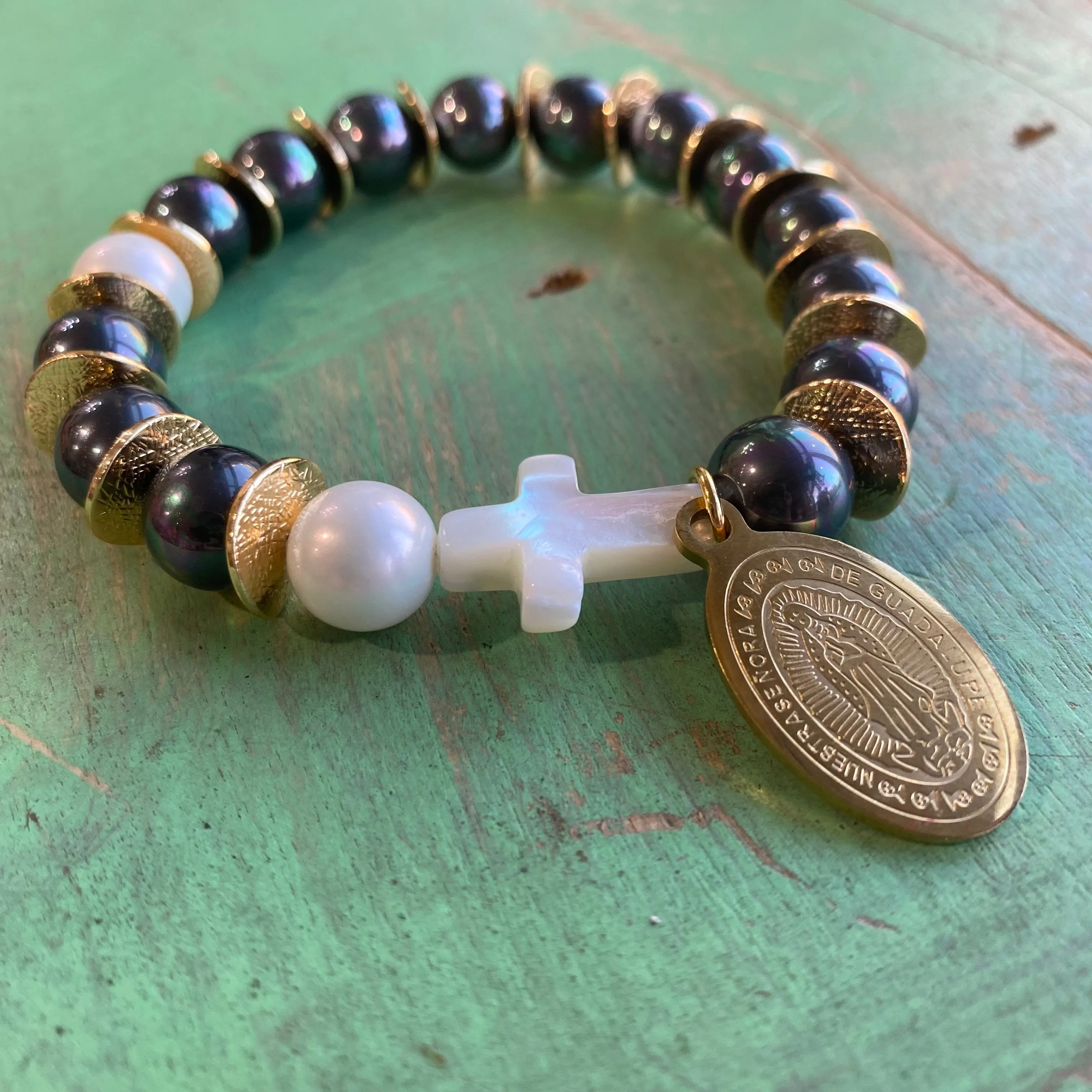 Mother of Pearl Rosary Bracelet