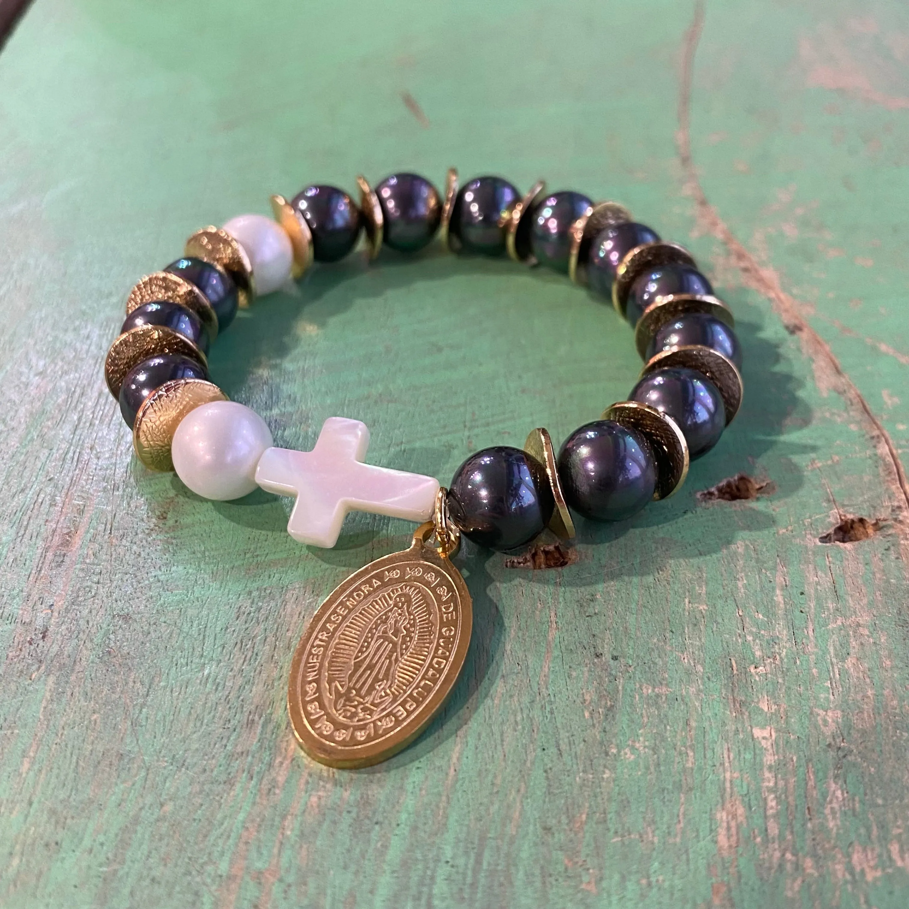 Mother of Pearl Rosary Bracelet