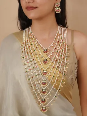 Multicolor Gold Plated Mishr Necklace Set - MR-S727M