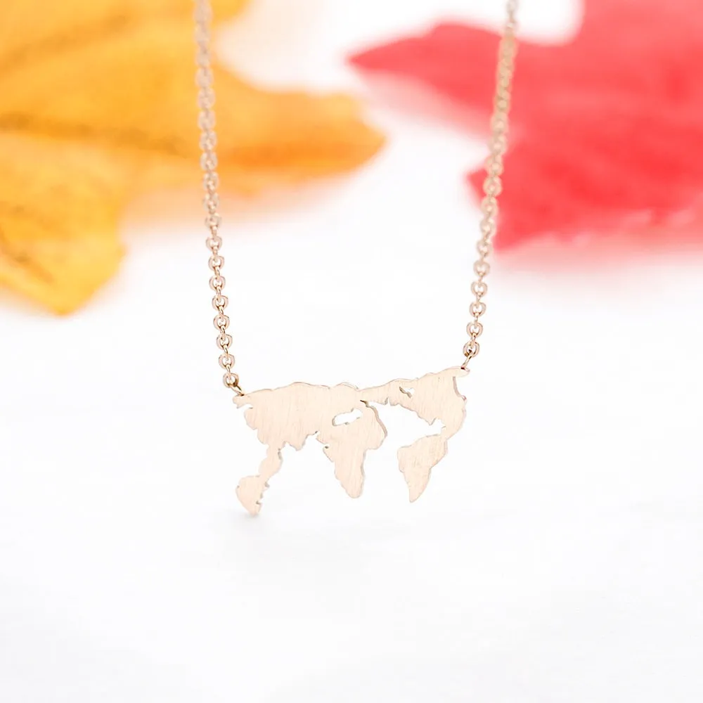 @MyLifesATravelMovie Signature World Map Necklace