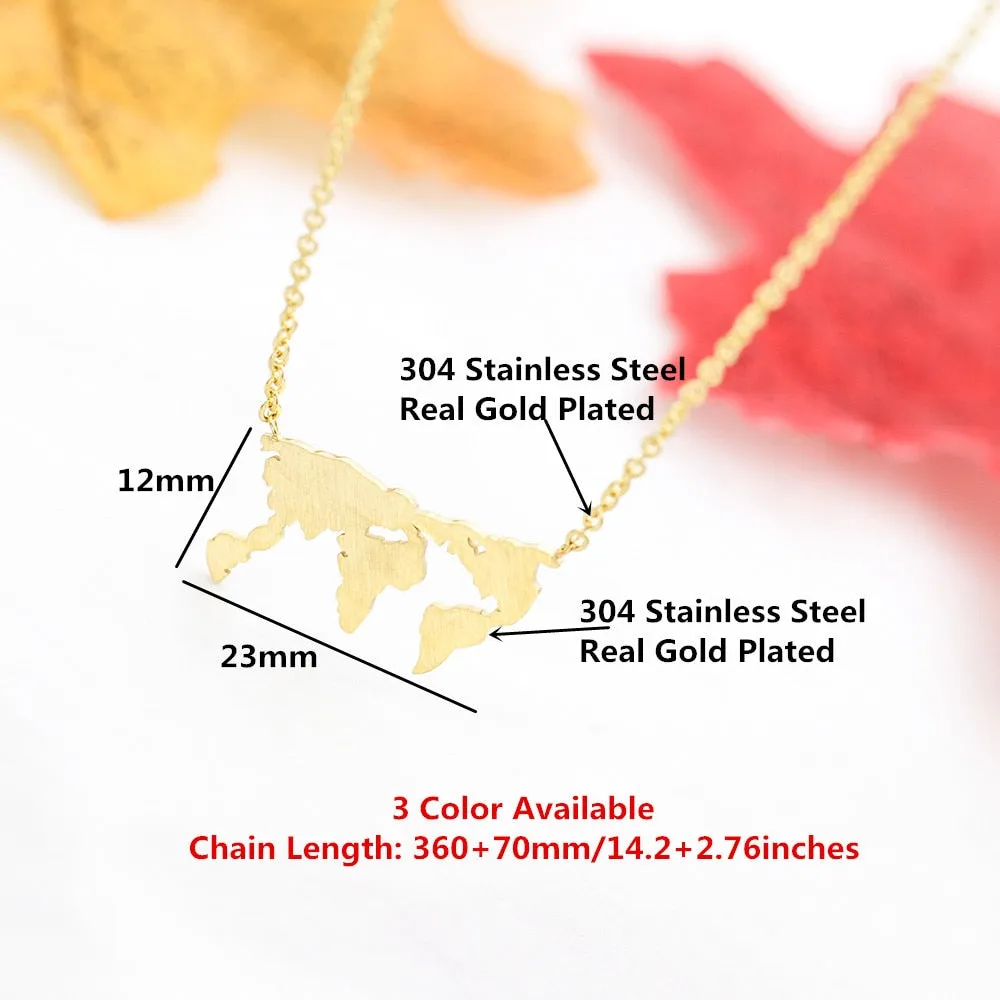 @MyLifesATravelMovie Signature World Map Necklace