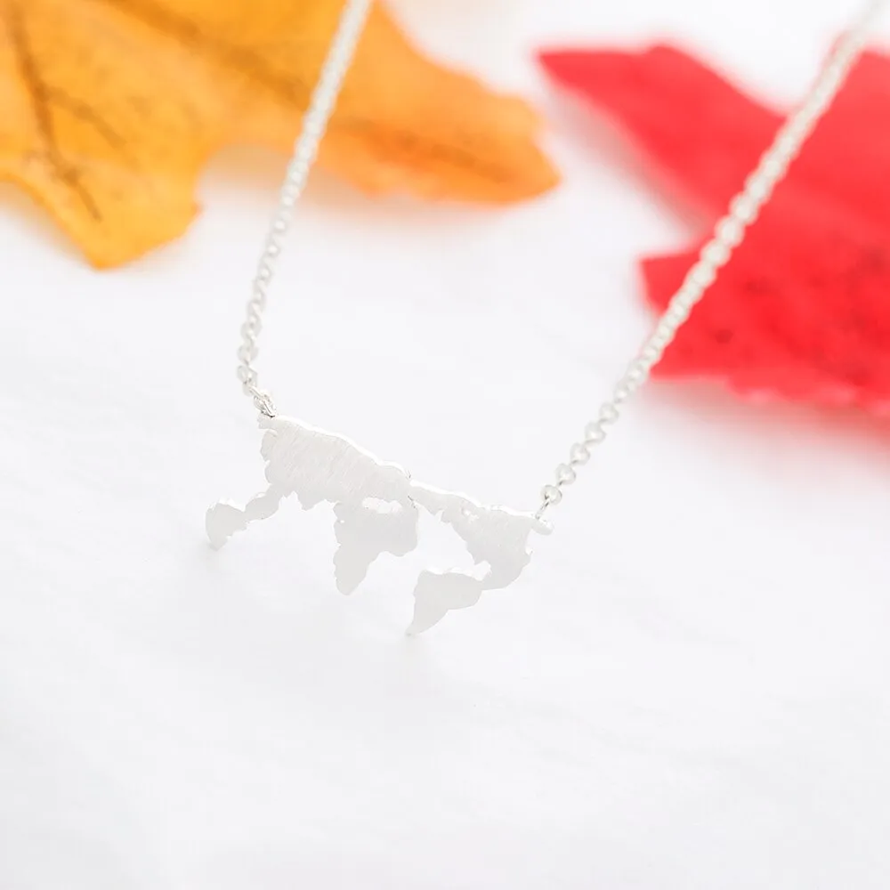@MyLifesATravelMovie Signature World Map Necklace