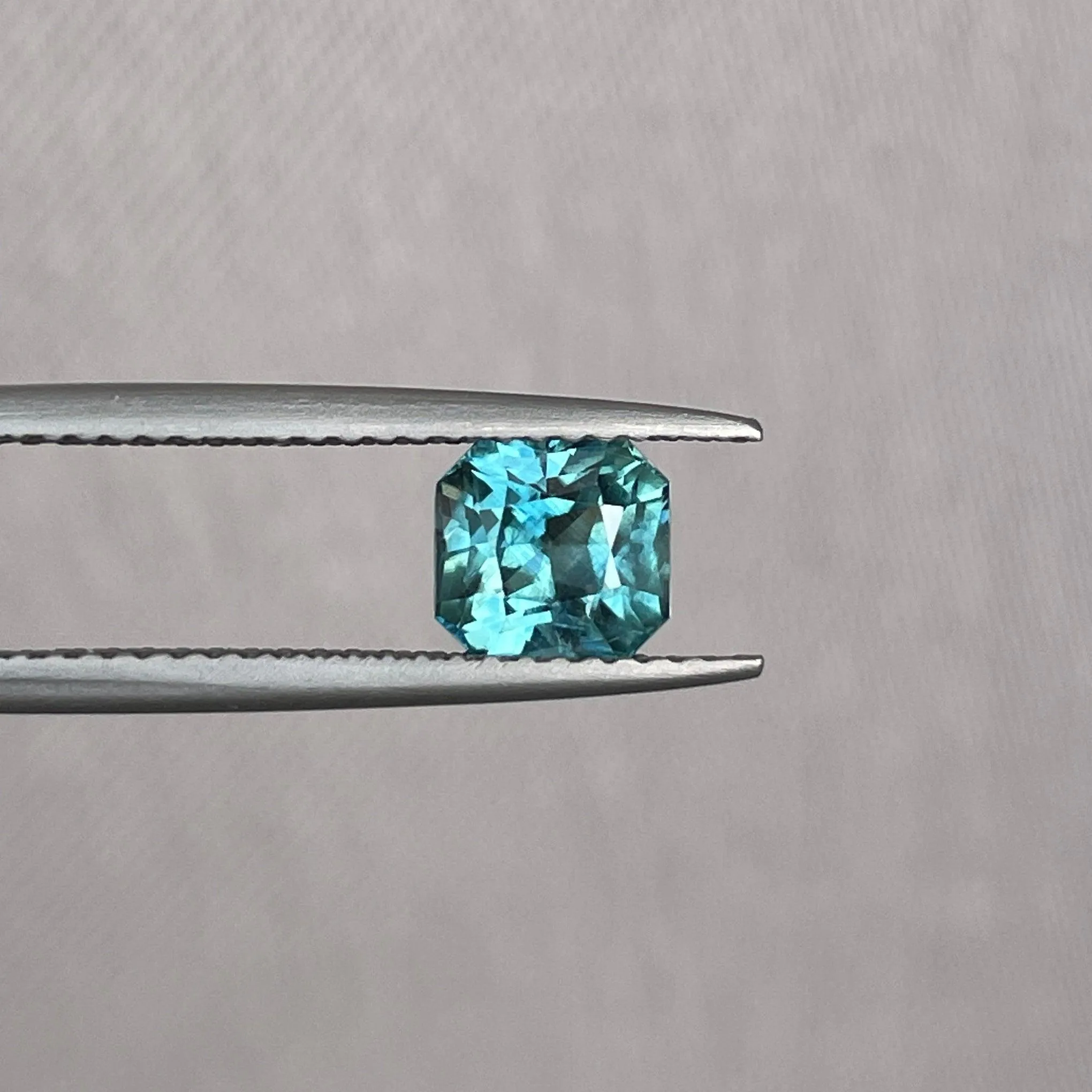 Natural Blue Green Sapphire Radiant Cut 1.43 Carat
