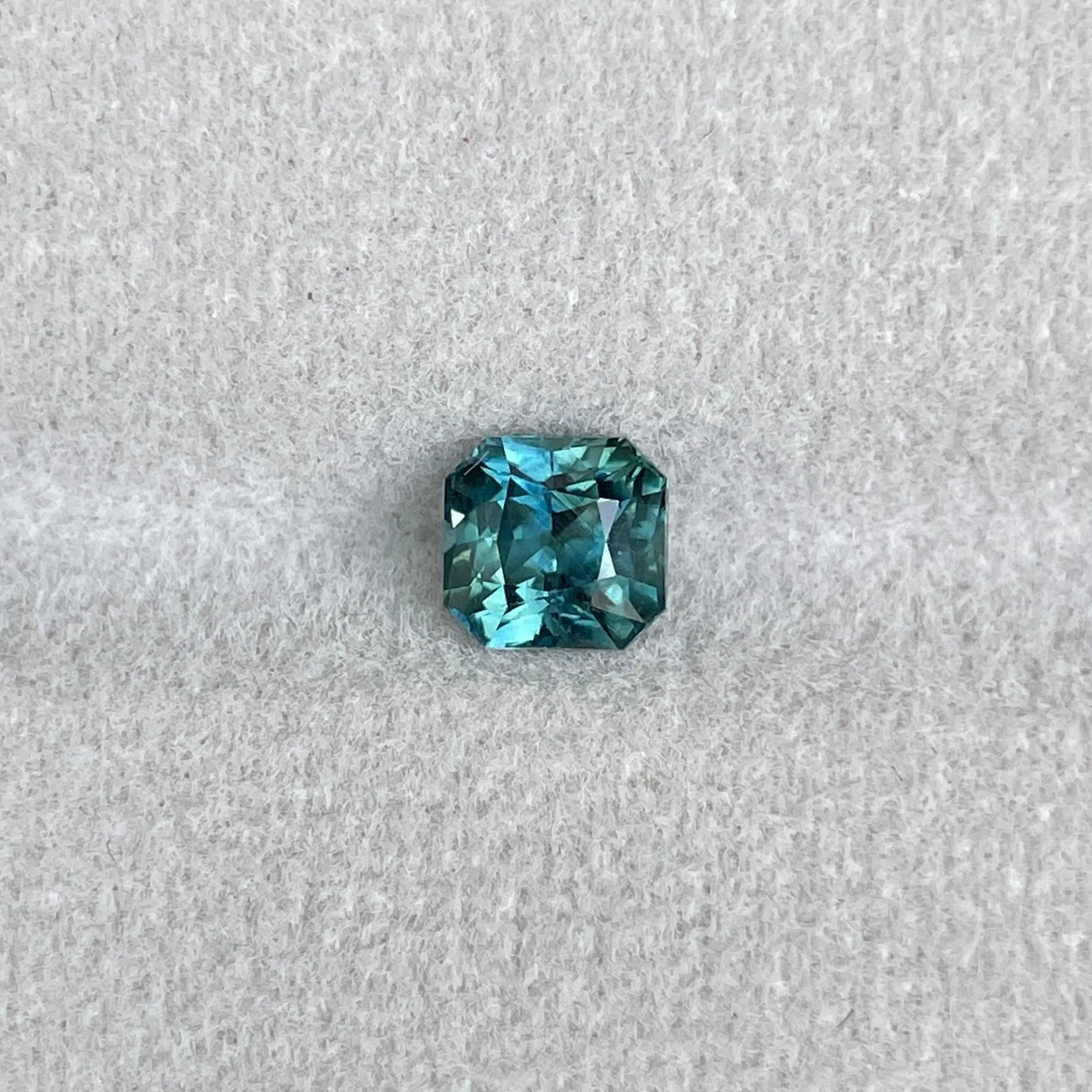 Natural Blue Green Sapphire Radiant Cut 1.43 Carat