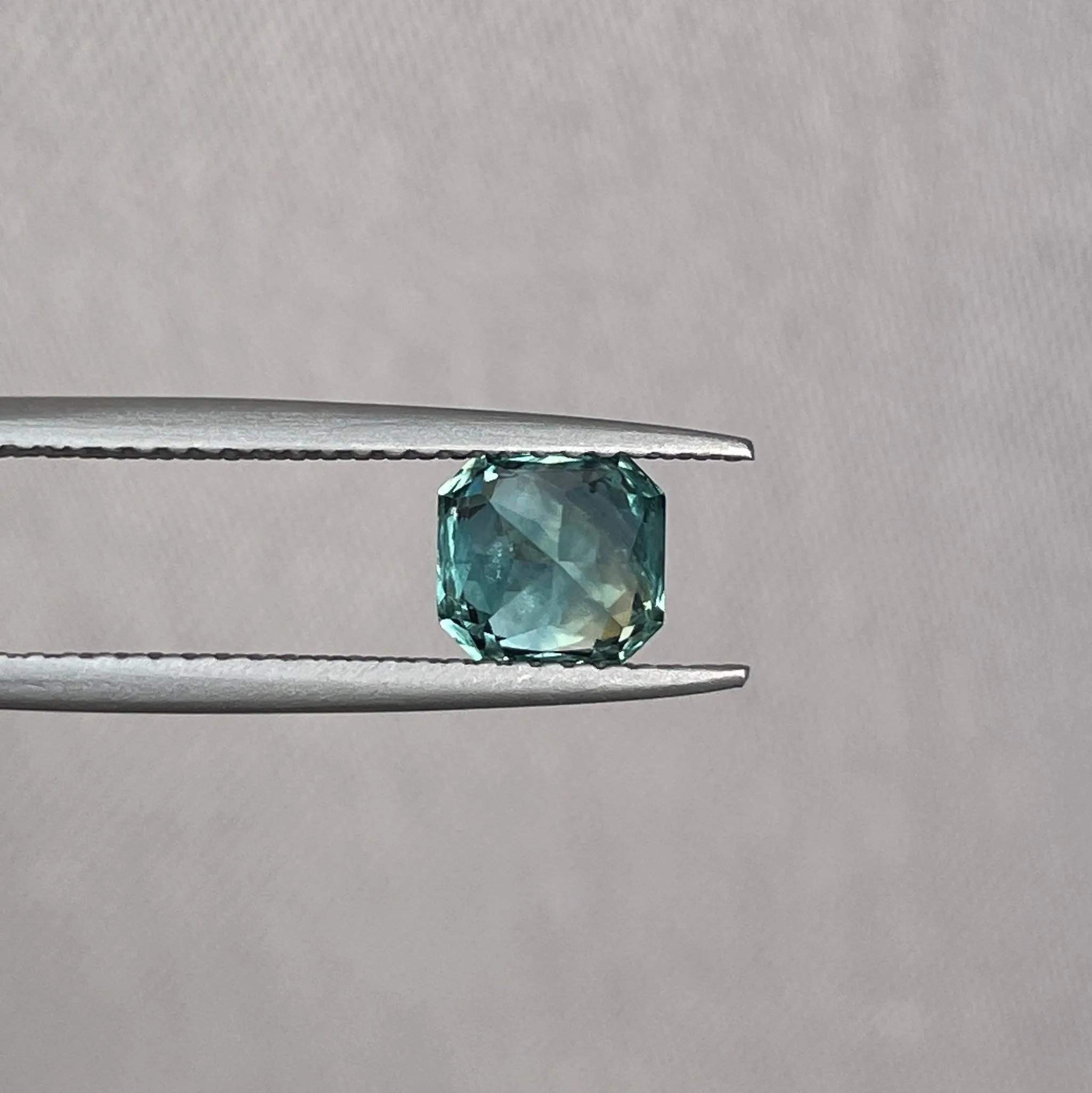 Natural Blue Green Sapphire Radiant Cut 1.43 Carat