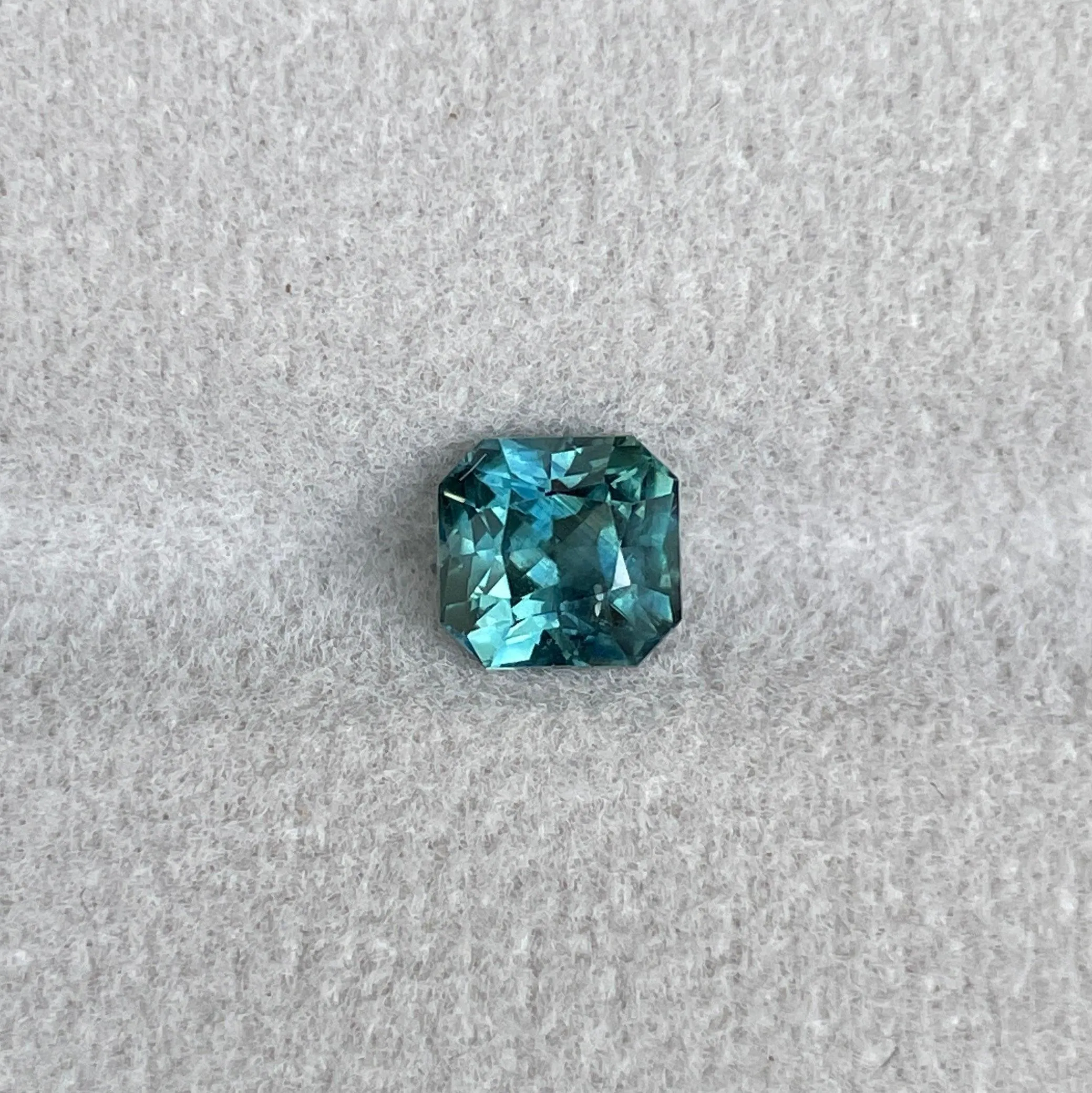 Natural Blue Green Sapphire Radiant Cut 1.43 Carat