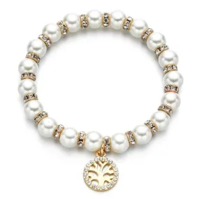 Natural Freshwater Pearls Bracelet with branches, palms, big trees, rudders, love hearts, owls pendants