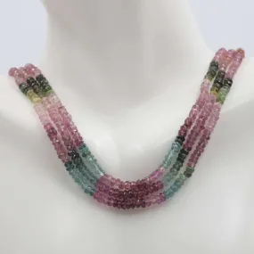 Natural Multi-color Tourmaline gemstone Necklace 16-22 Inches Adjustable Jewelry Tourmaline Stone Tourmaline Beads SKU: 6142600