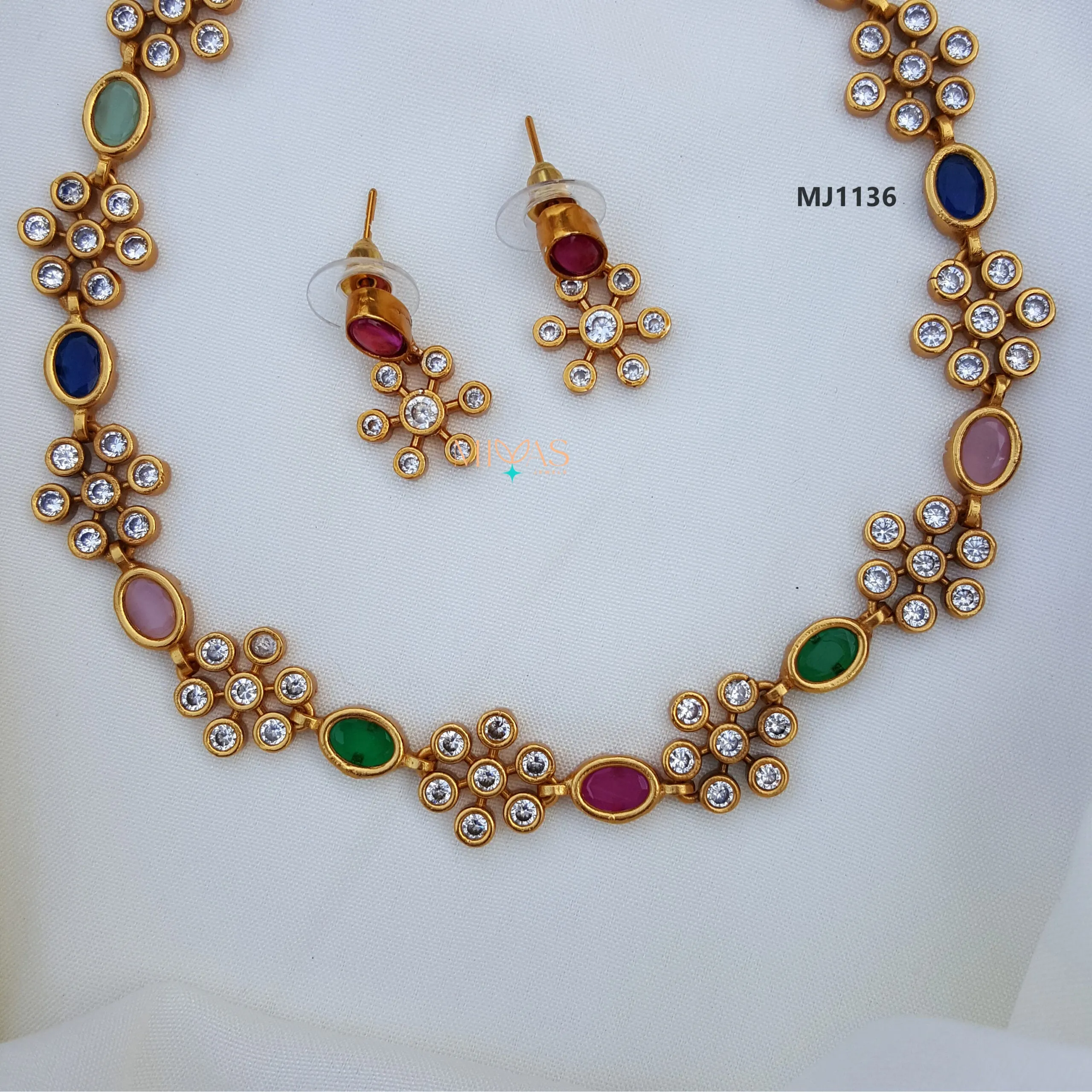 Navarathna Stones Designer Necklace