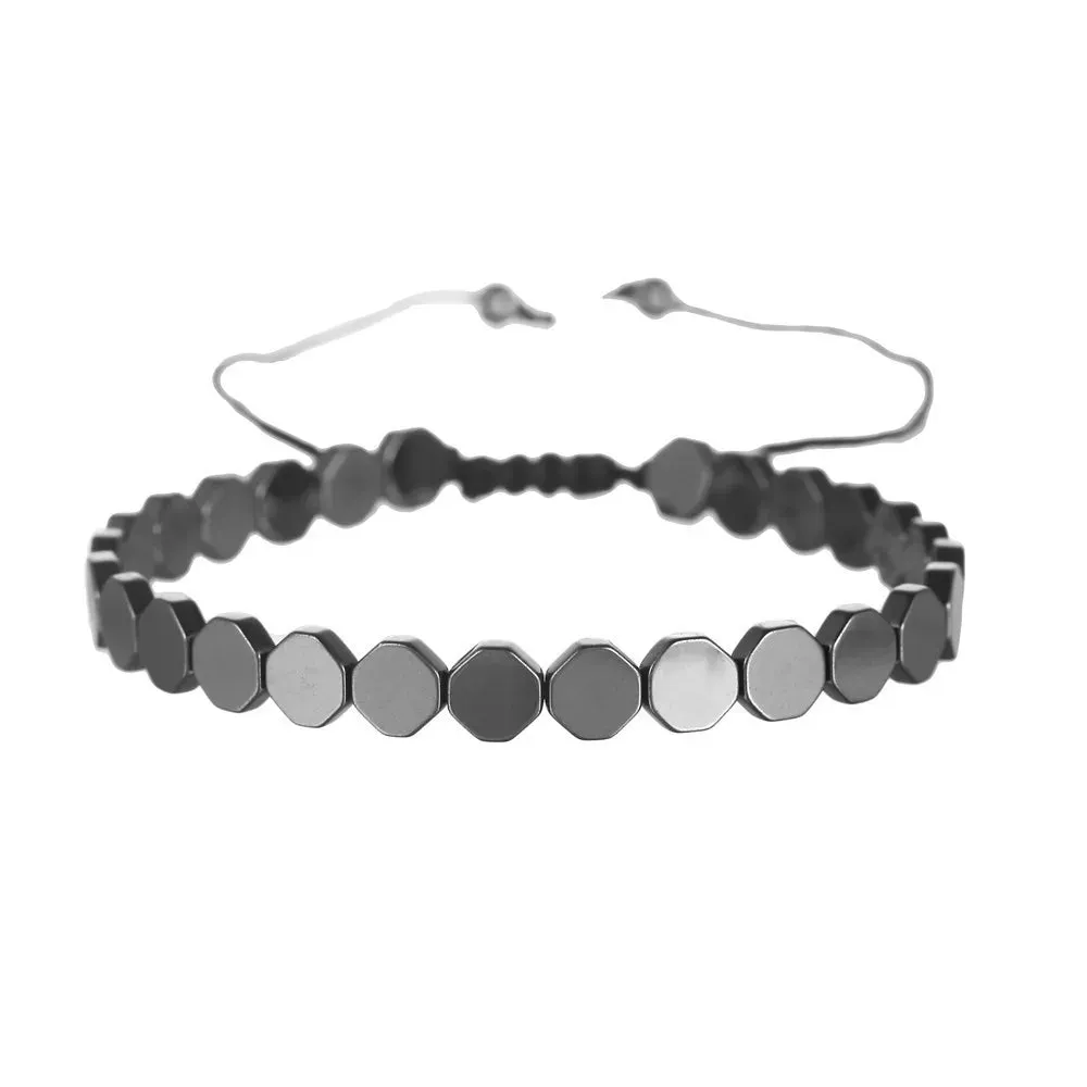 New Arrow Hematite Elastic Bracelet Men Jewelry Armband Heren Fashion Beaded Yoga Bracelet Women Bileklik