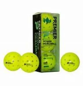 New Diadem Premier Pickleball Outdoor Balls - Tournament 3 Pack - Yellow
