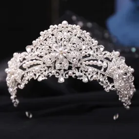 New Princess Crown Birthday Adult Crystal Tiara High-end Bridal Wedding Headwear Internet Celebrity Diamond Crown